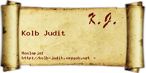 Kolb Judit névjegykártya